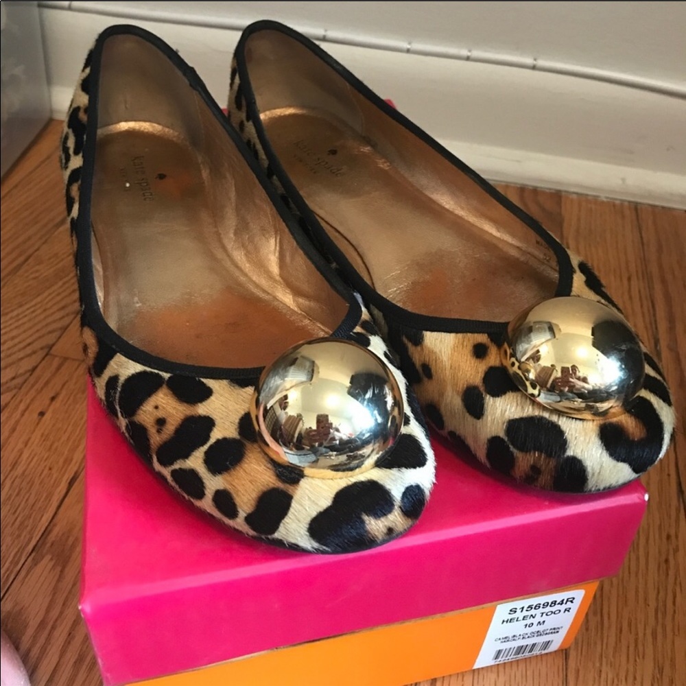 Kate Spade Helen Too Flat - Leopard Calf hair